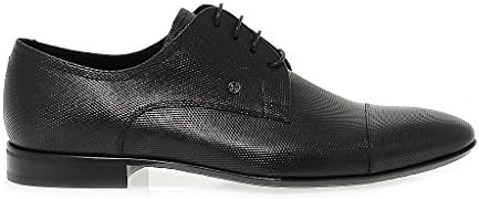 Fabi Men's 7240Ablack Black Leather Lace-Up Shoes