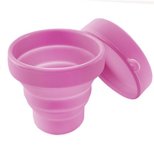 Meeeno Esterilizador De Copa Menstrual Silicona De Grado Médico Con Tapa Y Bolsa 170ml -30°C - 220°C Caja De Almacenamiento Esterilizadora Taza Plegable Reutilizable Viaje Portátil