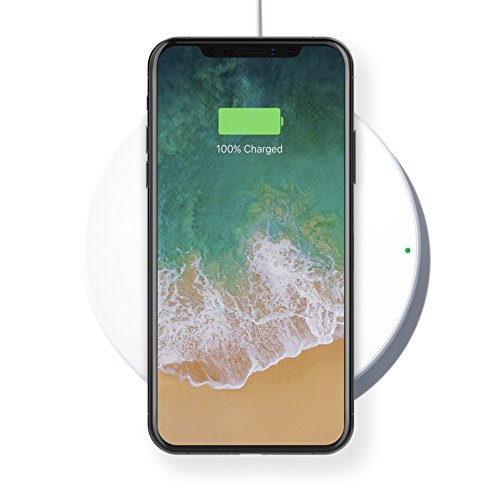 Belkin Boost Up Tappetino di Ricarica Rapida Wireless, 7.5W, Iphone X/8/8+ e Altri Dispositivi, Tecnologia Qi, Progettato in Collaborazione con Apple, Certificazione Qi, Caricatore Eu Incluso, Bianco