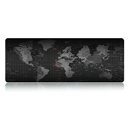 Mapa del mundo Extended XXL grande port  til Gaming Mouse Pad       Base de goma antideslizante       alfombrilla de escritorio  mundo mapa xxxl-31 5   x11 8  x2 5  mm 