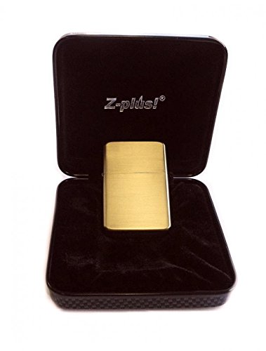 Z-Plus Cool Gasfeuerzeug golden brushed mit Jetflame-Technik