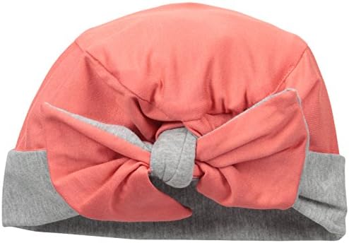 Hats for You Women's Reversible Pre-Tied Chemo Wrap, Coral/Sweatshirt Grey, One Size