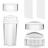 VIVALUXE Şeffaf Silikon Nail Art Stamper Seti, Jelly Nail Stamp, Scraper Kit, Kolay Konumlandırma i&ccedil;in Şeffaf Tasarım, Tırnak
