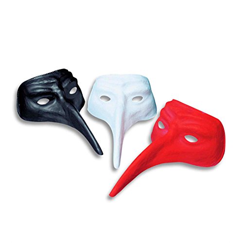 Venzianische Maske Pestmaske Schnabelmaske schwarzer Tod Augenmaske mit langer Nase Karneval Venedig Maskenball Venedig-Maske - 2