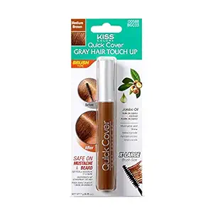 Kiss Quick Cover Brush-in Color Touch up [ Medium Brown ]