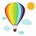 Produktbild madras24 Wandsticker für Kinder Wandtattoo Aufkleber Wandaufkleber Kind Baby Kindergarten Zimmer Babyzimmer Ballons Ballon Wolken Wolke Luftballons Regenbogen Sonne B40