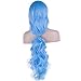 DAOTS 32" Cosplay Wigs Halloween Wig Long Hair Heat Resistant Curly Wave Hairs for Women(light blue)