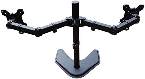 Officeals SALE SALE Universal Dual Monitor Stand Mount Two Screen Stand. 2 for 1 Purchase, Mount Pole to Desk or Use Stand. 6 Axis Rotation Two Screens up to 27''. ALL TOOLS INCLUDED.
