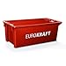 Produktbild EUROKRAFT Drehstapelbehälter aus lebensmittelechtem Polypropylen - Inhalt 70 Liter, VE 2 Stk - Wände und Boden geschlossen, rot - Kunststoffstapelkasten Kunststoffstapelkästen Drehbehälter Drehstapelkasten Drehstapelkästen Kasten Konischer Behälter