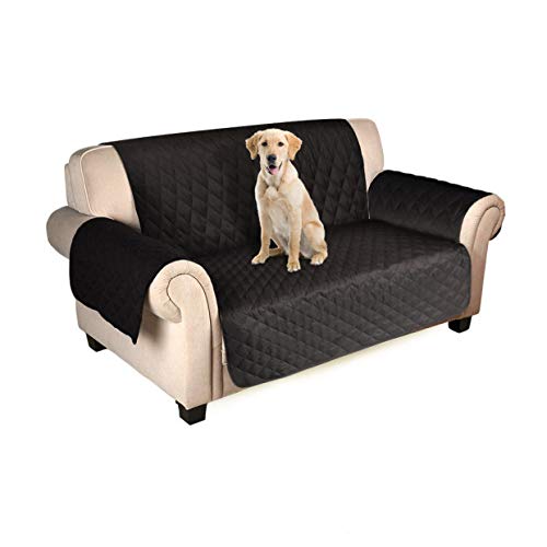 FREESOO Copridivano Antiscivolo Impermeabile Fodere Copridivano per Animali Domestici Gatti Cani Protezione del Divano 3 Posti Nero