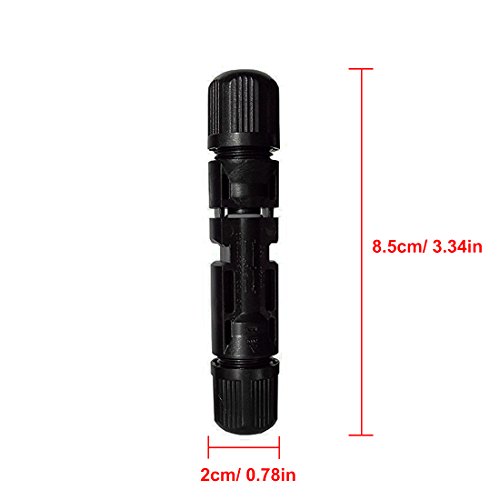 Pasway 6 Paare MC4 Stecker + Buchse für 4-6mm² Leitungen männlich / weiblich Doppeldichtung Ringe Wasserdichte - 3