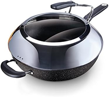 European Style Household Cast Iron Non-stick Pan 32cm Wok No Smoke Induction Cooker