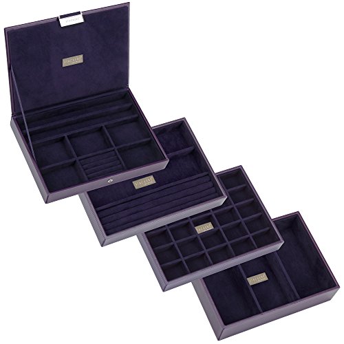 Preisvergleich Produktbild Stackers Stapelbare Schmuckkästen ("Classic Size") 4 Stück violett