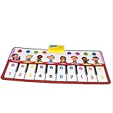 HOHE QUALITÄT UND SICHERHEIT: Unsere musikalische Pianomatte aus weichem Vliesstoff, geschmacklos und ungiftig, verletzt die Füße von Kindern nicht und ist leicht zu reinigen. Dieser elektronische Musikteppich ist berührungsempfindlich.