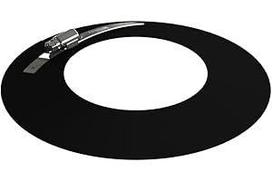 TECNOVIS Pelletofen Wandrosette, Durchmesser 80 mm schwarz