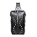 Produktbild ETH 3D Drachenmuster eine Schulter diagonal kleine Brusttasche Männer Punk Rock schwarz Taille Tasche weibliche PU-Leder Outdoor-Sportarten Reiten Doppel-Drachen Tasche Metall Nieten dauerhaft