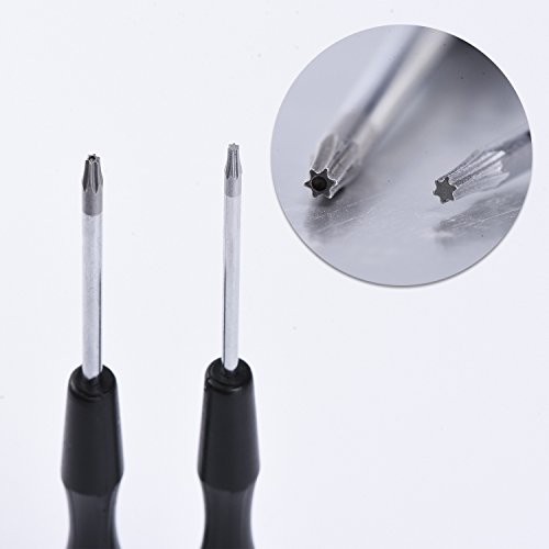 Mudder Öffnen Hülse Tools Torx T8H T6 Schraubendreher und T8 Schrauben mit Heben Reparaturwerkzeug für Xbox 360 Xbox One Controller, 10 Stück - 4