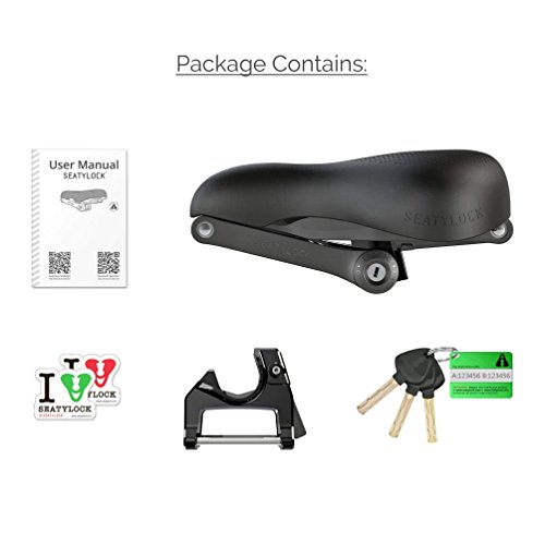 Fahrradsattel Diebstahlsicherung faltbar seatylock Komfort schwarz