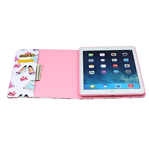 iPad Air Hülle, Deenor Bunt Painting und Stilvoll Brieftasche Tasche PU Leder Flip Protective Stand Tasche Schutzhülle Hülle für Apple iPad Air (2013 Version).[Perfume] - 6