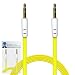 Produktbild iTALKonline Samsung I9230 Galaxy Golden Gelb FLACH 3,5 mm Vergoldete Jack an Jack Männlich AUX Hilfs Stereo-Klinke Anschlusskabel Anschlussdraht