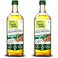 Tata Simply Better Pure & Unrefined Cold Pressed Groundnut (Peanut) Oil,Kolhu/Kacchi Ghani/Mara Chekku/Ganuga,Naturally Cholesterol Free,1L,Groundnut Oil Rich Aroma & Flavour Of Real Groundnuts