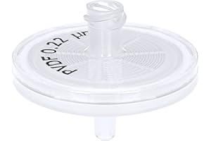 GVS Filter Technology, Filtro de jeringa, ABLUO, 25mm, Membrana PVDF, 0.22µm, alojamiento PP, 100/pc