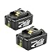 Produktbild 2xSurepp BL1860 18V 5.0Ah Lithium-Ionen Akku Ersatzakkus Ersatz batterie Kompatibel mit Makita BL1860B BL1850 BL1850B BL1815 194205-3 194309-1 LXT400 Werkzeugbatterien mit Indikator