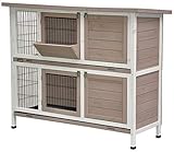 nanook 'Cookie - Clapier à Double étage pour Lapin pour lièvre, résistant aux intempéries, 122 x 50 x 101 - Couleur : Moka