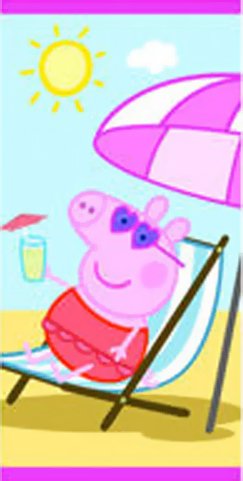 Preisvergleich Produktbild Peppa Pig Badetuch Sonnenschirm Peppa Pig