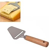 Deconox Stainless Steel Wooden Handle Cheese Spatula | Cheese Grater with Wooden Handle &ndash; Stylish and Functional Presentation Tool