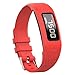 Produktbild Altsommer 16mm Breite Schnellinstallation,Bunter Geometrie Soft Silikon Ersatz Armbanduhr Armband für Garmin Vivofit 1 Vivofit 2 Sportarmband Ersatzarmband für Damen Herre (Rot)