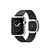 Produktbild Apple Watch Edelstahl Smartwatch , Größe :38 mm Gehäuse, Armband:Leder - Modern, Armbandfarbe:Schwarz - M (145-165mm)