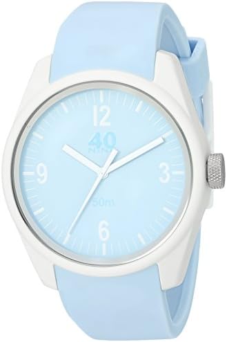 40Nine Men's 'BASIC' Quartz Plastic and Silicone Casual Watch, Color:Blue (Model: 40N4.4M)