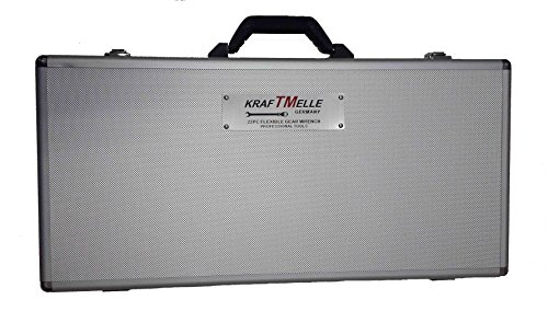 LLAVES FIJAS CON CARRACA ARTICULADA MALETA DE HERRAMIENTAS CROMO VANADIO DE 6MM A 32MM SET DE 22PZS