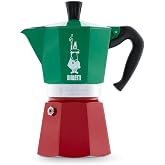 Bialetti - Moka Express Italia: 6 Cups Ocak &Uuml;st&uuml; Espresso Pişirici - 270ml - Karma Renk - Al&uuml;minyum G&ouml;vde - Patentli G&uuml;venlik
