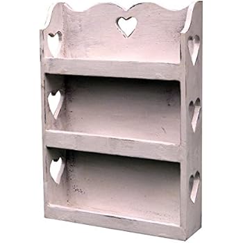 Gewürzregal Küchenregal mit viel Herz - Regal für Gewürze - Shabby Chic