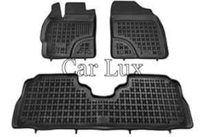 Car Lux AR04115 - Alfombras Alfombrillas de goma a medida tipo cubeta 3D con borde alto para Prius plus