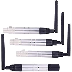 docooler 23 dBm DMX 1000 M larga distancia inalámbrico 2.4 G ISM DMX512 3 pines macho transmisor DMC XLR con antena + 3pcs Mujer receptor controlador de iluminación para LED Par Lámpara Etapa