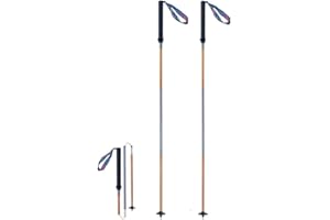 AONIJIE Bastoncini da Trekking Leggeri e Pieghevoli, Bastoncini da Trekking in Alluminio 7075, Regolabili 120 cm per Bastoncini da Trekking e da Passeggio, invia Un Paio di 2 Pezzi