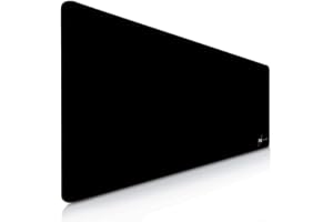 Nyfter - Premium XXL Gamingowa podkładka pod mysz Nyfpad 900 x 500 mm podkładka pod mysz w stylu Clean Design, bez fal, z ekstra zszytymi krawędziami (czarna)