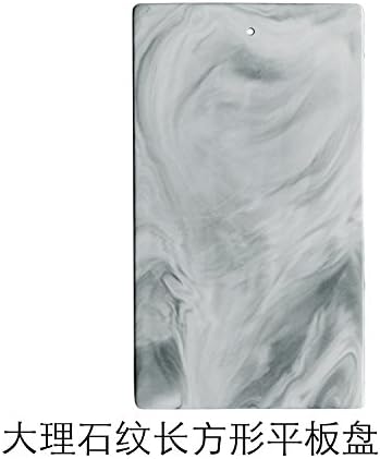 Creative ceramic flat plate, marble lines, oblong cake plates, sushi plates, breakfast, Western dishes, underglaze colors, wedding sets,A rectangular slab of marble