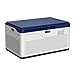 Produktbild EVERTOP Aufbewahrungsbox Kunststoff 140 Liter Aufbewahrungsbehälter Schloss Plastik Stapelbox Büro Hause Zahlencode Stoffbox mit Deckel Multibox ABS Systembox Groß Organizer Storage Box 48 x 75 x 39cm - Blau