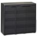 Produktbild mewmewcat Gartenschrank Aufbewahrungsschrank Außenschrank Garten Mehrzweckschrank 97 x 38 x 87 cm Schwarz