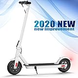 urbetter Trottinette Electrique Pliable Autonomie 20km, Puissance 250W Vitesse Maximale de 25 km/h, Charge maximale 100 kg, Convient pour Mixte Adulte et Adolescents (Blanc)