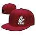 Produktbild DD Decorative Adjustable Snapbacks Flat Brim Hat Unisex/Men/Women - Eagle Globe Anchor USMC Marine Corps