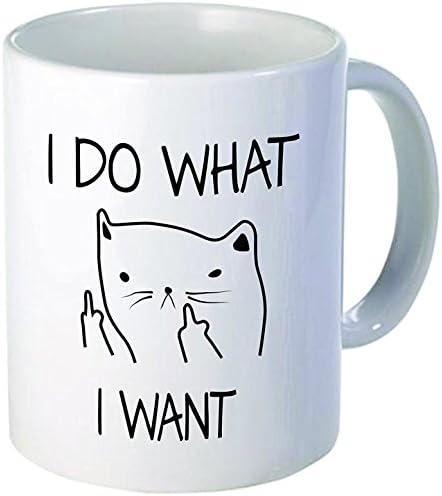 Neufashion I Do What I Want Mug - The Coffee Corner - 11 Ounce White Ceramic Coffee or Tea Mug - Engagement Gift, Gift for Fiancee, Bride Gifts, Bridal Shower Gifts