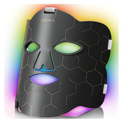 Led Face Mask, 7 Colors Light Therapy Mask, Silicone Red Light Mask With Timer, 222chips Led Mask Light The-ra-py For Home Use