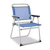 sillas de playa plegables amazon Fabricada en aluminio Solenny Silla Plegable, azul, 58x54x10 cm, 50001072720088