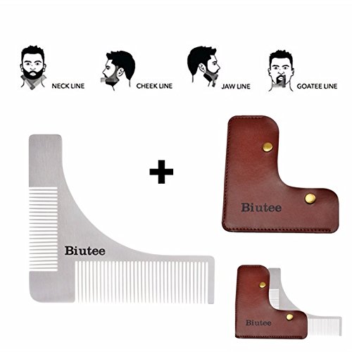 Biutee Rasier Schablone für die perfekt Bartform Rasur der Bartlinie Bart Styling Vorlage Barttrimmer Schablone Rasurvorlage Ziegenbart