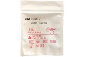 ‎SNORFLEX 3M Unitek, Mehrzweck-Gummibänder Medium 4oz, 113,4g; Snorflex (1/4" 6,4mm) Elliot